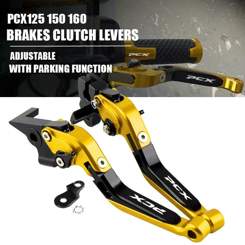 

2021 For HONDA PCX125 PCX150 PCX160 pcx 125 pcx 150 pcx 160 Scooter Folding Extendable Clutch Brake Levers With parking function