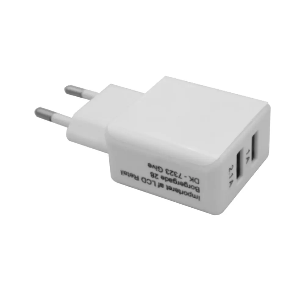 Зарядное устройство USB для дома и путешествий зарядное с двумя портами Usb