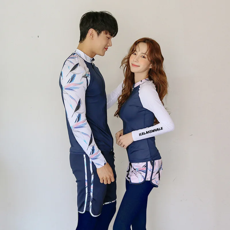 Женский купальный костюм из лайкры с длинным рукавом 5 шт. комплект спортивной