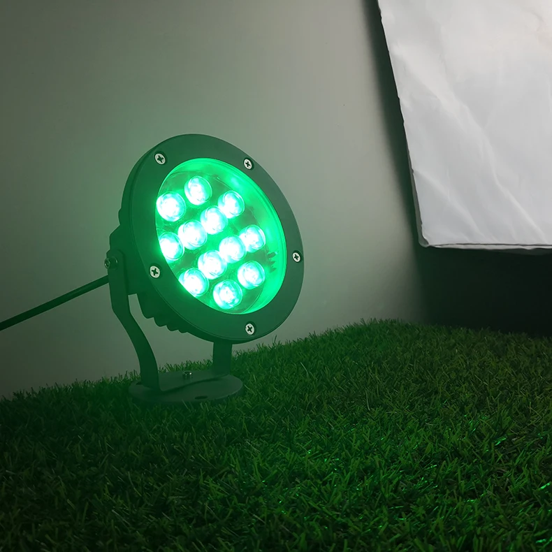 Новый 3в1 RGB светильник для газона AC85 265V AC24V Светодиодный проекционный 18 Вт 27 36 54