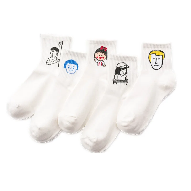 2 пары/Хлопковые дамские Чулки средней длины с тремя барами Осень/Зима чулки