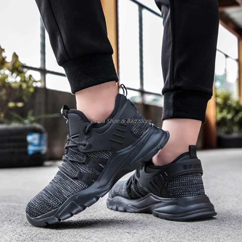 

Spring 2021 Shoes Safety Boots Men's Shoes Working Boots Anti-Smashing Protective Shoes for Men Steel Toe Cap Boots Breathable