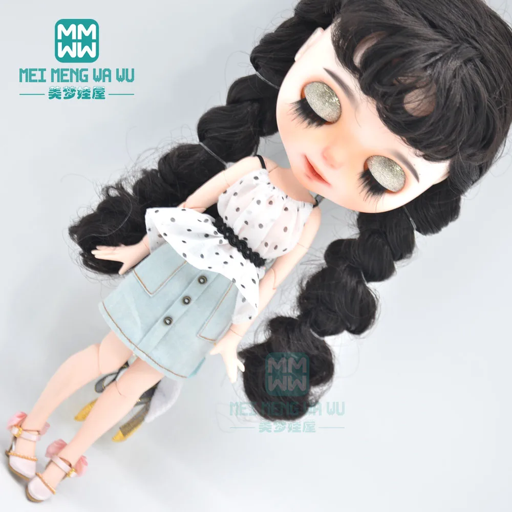1 шт. модная одежда для кукол Blyth модные рубашки мини-юбки с открытыми плечами Azone