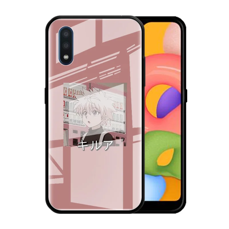 

Case Cover for Samsung Galaxy A21S A51 A71 A70 A50 A30 A20 A10 M31 M51 Tempered Glass Phone Coque Anime Hunter X hunter 3 HxH
