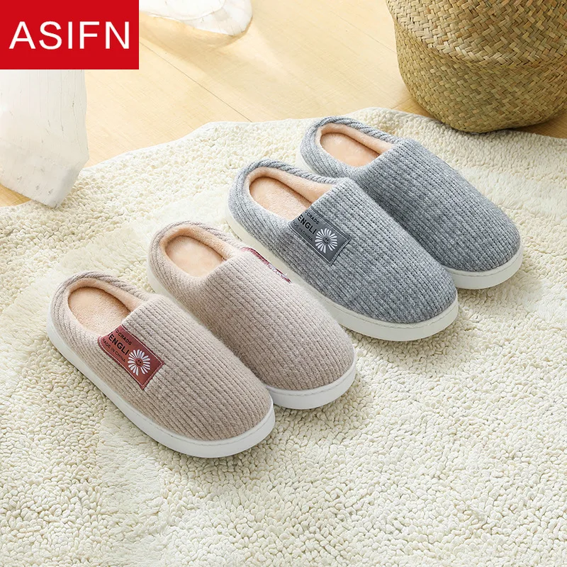 

Женские меховые шлепанцы ASIFN, зимние, теплые, мужские, дезодорированные, на плоской подошве 2 см, домашние, для спальни