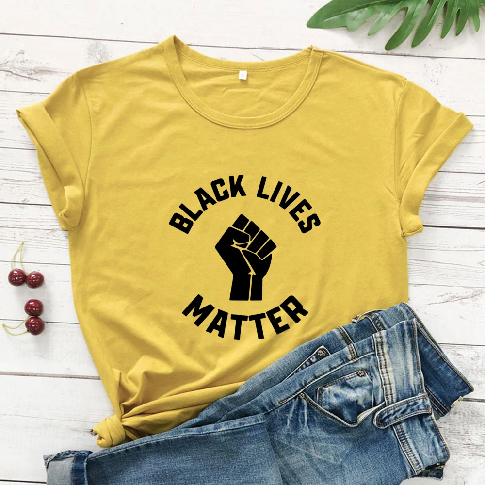 

Black Lives Matter T-Shirt I Can't Breathe Female Tees Funny For korean Clothing Graphic Harajuku T-Shirts Top Ulzzang USA Women