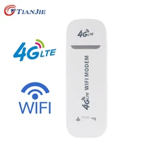 tianjie 4g lte wifi modem usb dongle 3g router 150mbps unlocked pocket network hotspot wireless with sim card slot
