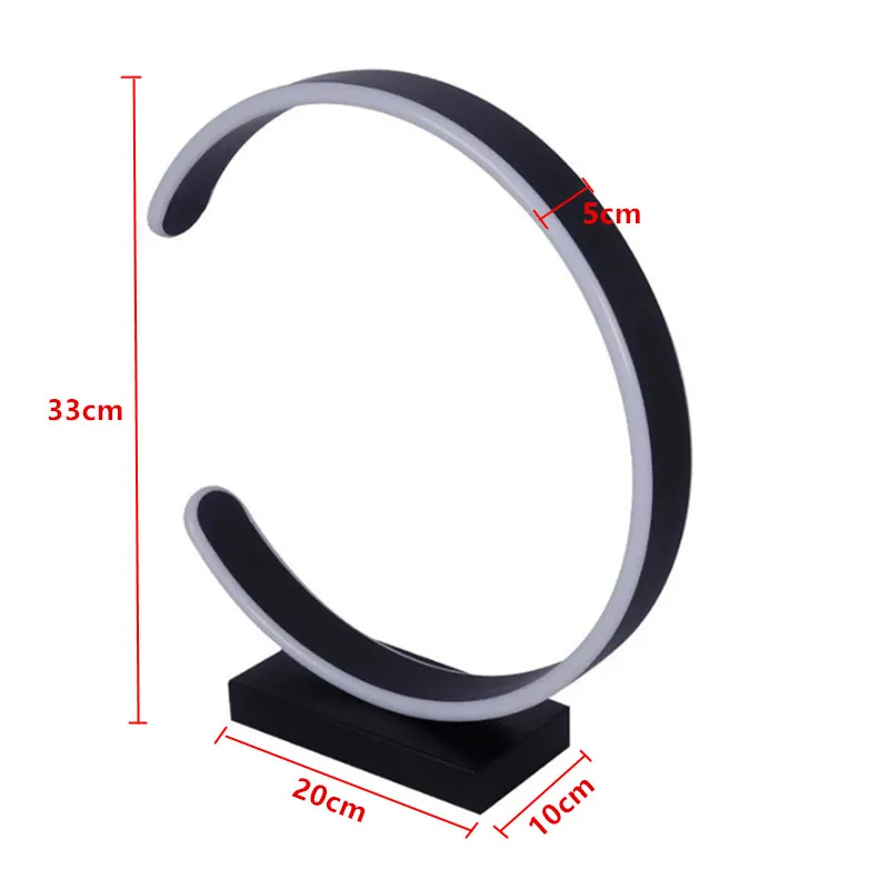 

EU Plug Creative C-shaped Bedside Desk Lamp LED Night Light Home Decor Nightlight