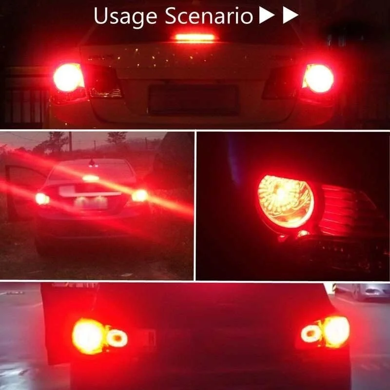 

1PCS 12V DC Red Brake Light 1157 BAY15D COB LED Car Reverse Spare TailLight Parking Bulbs Night Security Lighting Super Bright