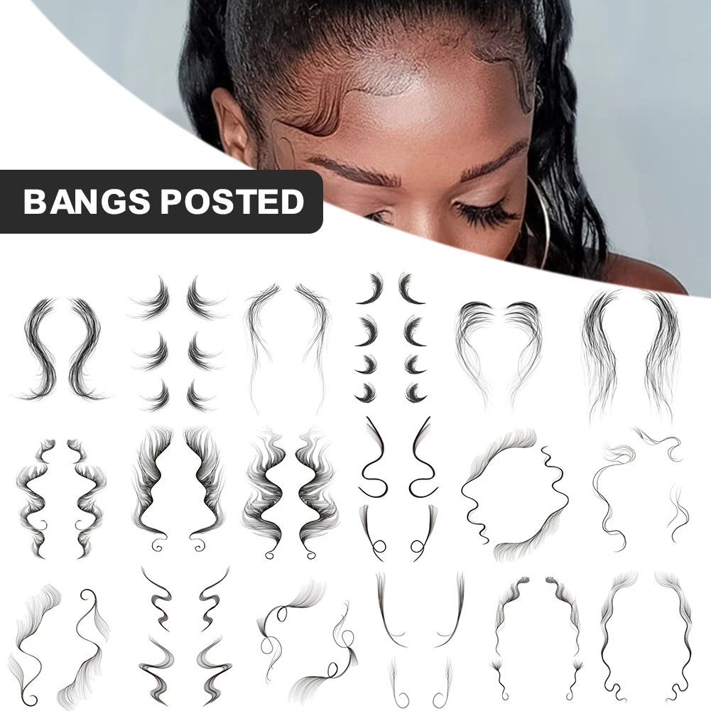 

Fashion Hairline Post Waterproof lasting real Baby Hair Tattoo Stickers Real Baby Hair Tattoo Sticker Hairline Sticker New Hot