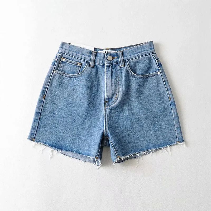 

MosiMolly Dark Blue Ripped Denim Jeans Shorts Women Casual Shorts Women Summer 2021 Female Bottom Blue Denim Shorts Pants