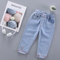 childrens clothing girls jeans spring autumn denim pants fashion 1 7t toddler kids casual trousers wild loose children jeans