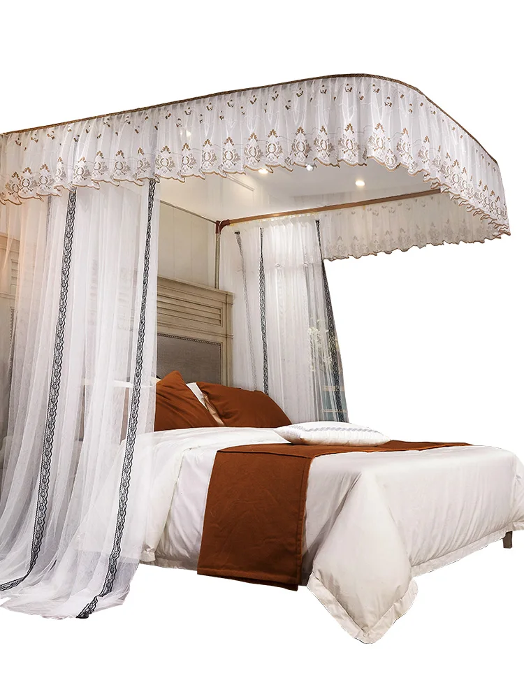 

TTU Bracket Fixed Guide Rail Mosquito Net Household Bed Curtain Track Integrated/2021new Princess Court