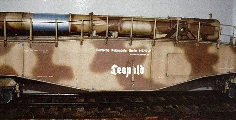 90 см Второй мировой войны немецкая армия K5 поезд пистолет Leopold DIY 3D бумажная карточка модель Конструкторы строительные игрушки Военная Модель