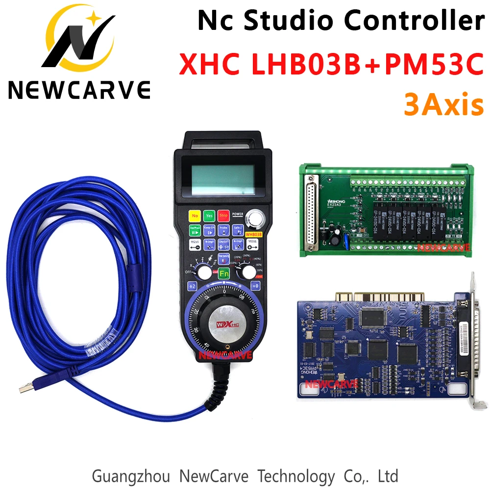 Контроллер ЧПУ Ncstudio PM53C 3 осевая плата управления + Проводная MPG ручная передача XHC