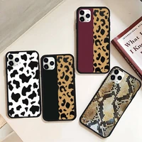 black white cow snake leopard print phone case rubber for iphone 12 pro max mini 11 pro xs max 8 7 6 6s plus x 5s se 2020 xr