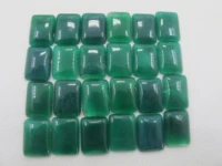 natural green carnelian agate bead cabochon 13x18mm rectangle cabochon ring face pendnat 10pcslot
