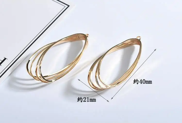 Застежка для сережек сделай сам Овальный u-образный крест из натурального золота