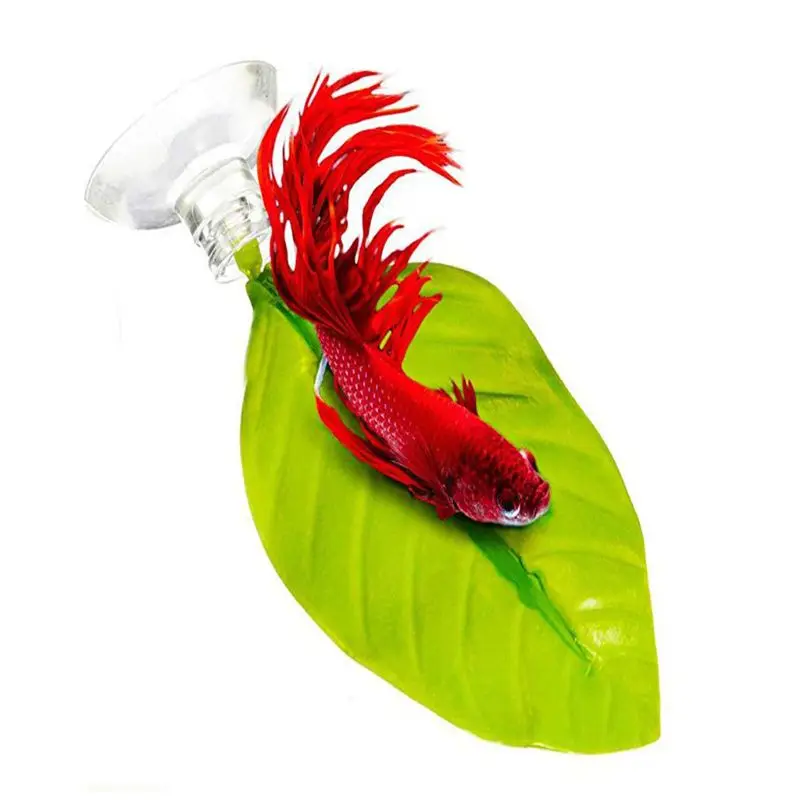 

Aquarium Fish Tank Betta Bed Leaf Hammock Decoration Landscaping Simulation 95AA