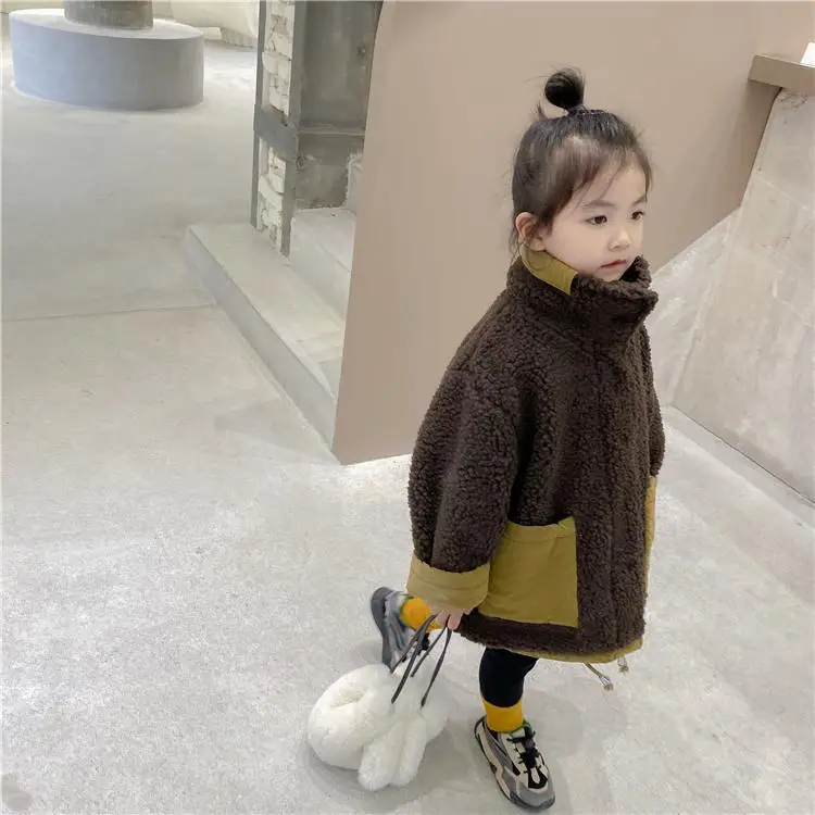 

Outerwear Parkas Turn Down Collar Single Breasted Solid Regular Cotton New Fashion Simple Cute Comfortable Winter Girls