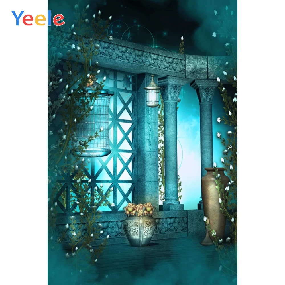 

Yeele Halloween Photocall Scary Castle Moon Grunge Photography Backdrop Personalized Photographic Backgrounds For Photo Studio
