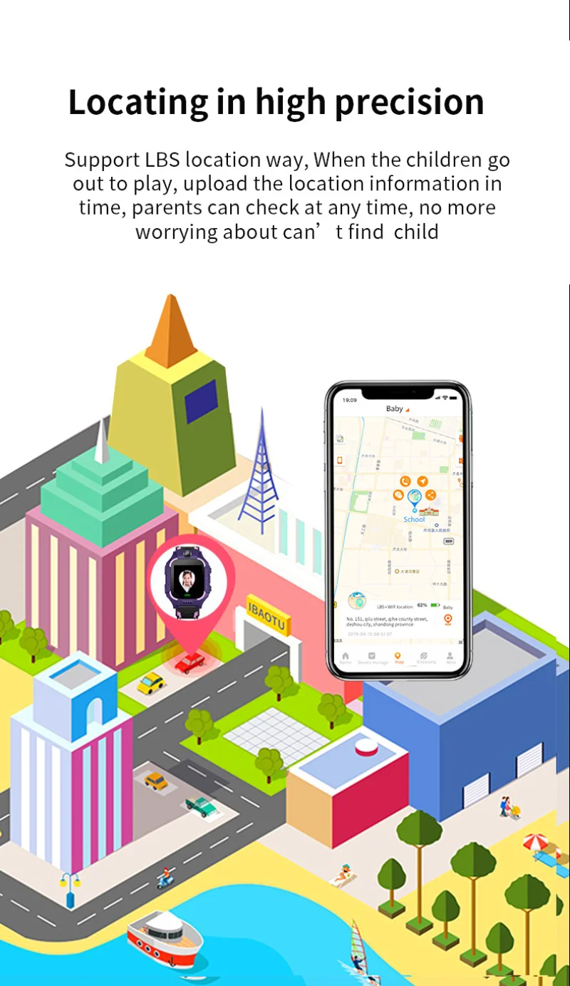 Умные детские часы IP67 водонепроницаемые детские sim-карты сенсорный экран gps wifi SOS трекер детский будильник анти-потеря умные часы