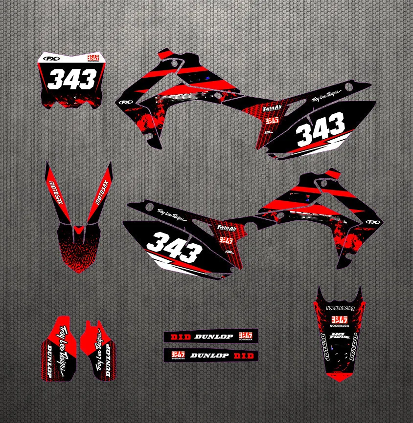 Наклейки на мотоцикл 3 м графические фоны для HONDA CRF250 CRF250R 2014 2015 2016 2017 CRF450R 2013 |