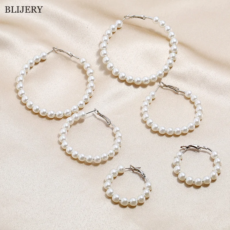 Круглые серьги BLIJERY для женщин и девушек модные ювелирные украшения с