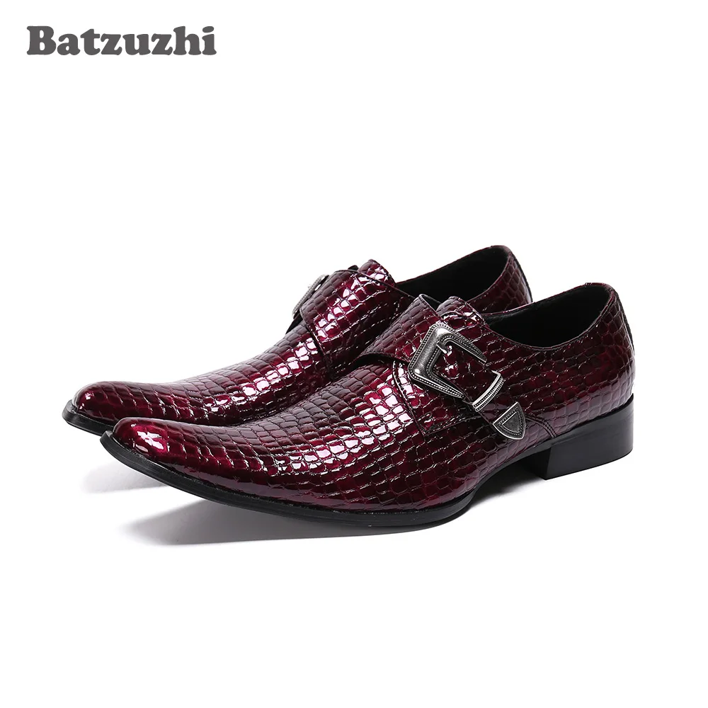

Batzuzhi Italian Style Leather Mens Dress Shoes Pointed Toe Men's Shoes for Party & Wedding Leather Shoes Men Zapatos Hombre!