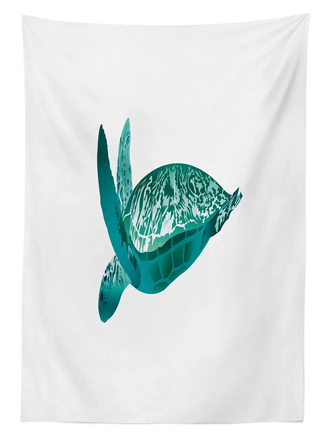 Turtle Outdoor Tablecloth Tropical Climate Animal Hawaii Fauna Underwater Diving Aqua Reptile Ocean Decor Picnic Table Cloth | Дом и сад