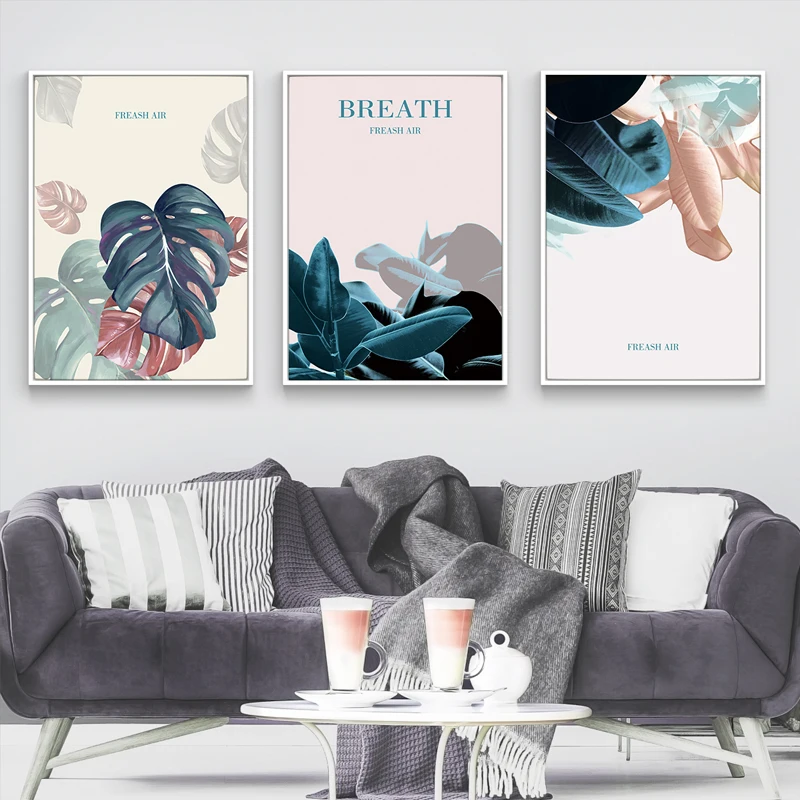 Красочные листья дерева стены художественный постер картина печать для дома