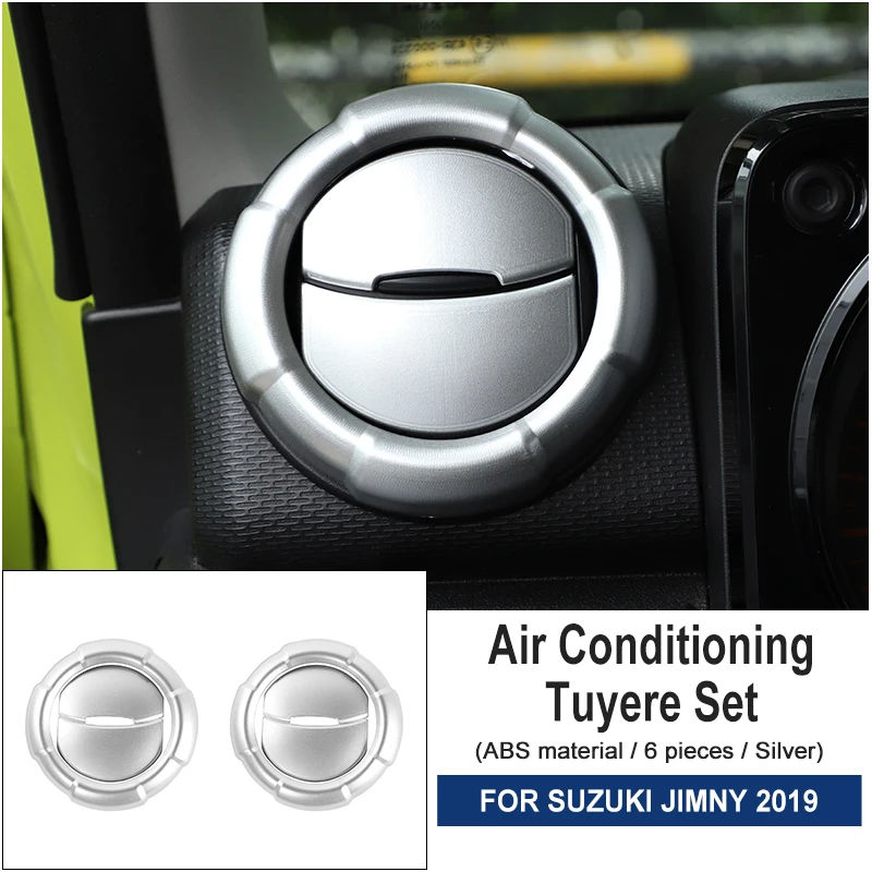 

Car Interior Modification Accessories ABS Aluminum Alloy Silver Interior Decorative Accessories Fit For Suzuki Jimny 2019