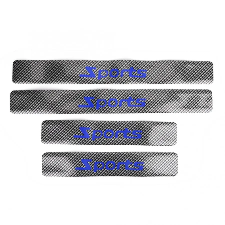 4 Pcs Car Door Protector Sticker 25 x 15 8cm Carbon Fiber Material Sill auto emblem | Автомобили и мотоциклы
