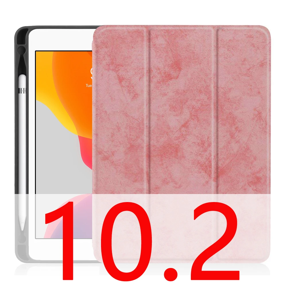 pink 10.2 Для iPad Pro 10,5 чехол с карандашом держатель для iPad Air 3 чехол Funda, GOOJODOQ для iPad 10,2 чехол Pro 10,5 чехол - Цвет: pink 10.2