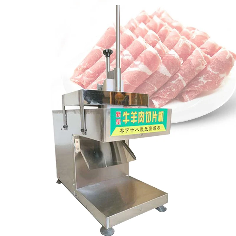

HBLD 220V/110V Commercial Automatic Electric Slicer Cut Freezer Machine Slice of Meat Mutton Roll In Slicing Meat