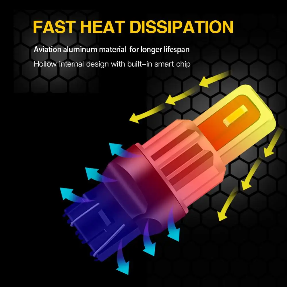 2 шт. автомобильная лампа заднего хода 12 В 6SMD T20
