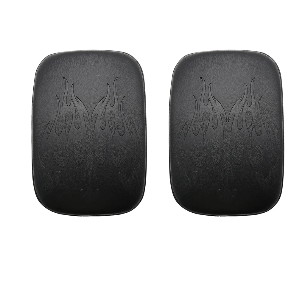 

Motorcycle Rear Pillion Passenger Pad Motorbike Saddle for Harley for XL883 48 72 PU Leather Seat Flame Style