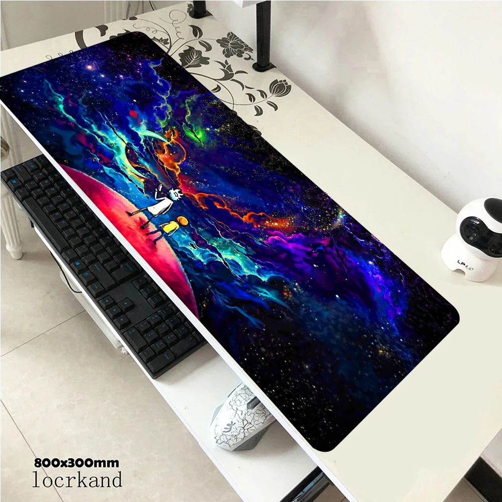 

Fashion Anime Morty Gamer Large RGB Gaming Mouse Pad Locking Edge Rubber Soft Laptop Computer Desk Mat FOr Lol Csgo.