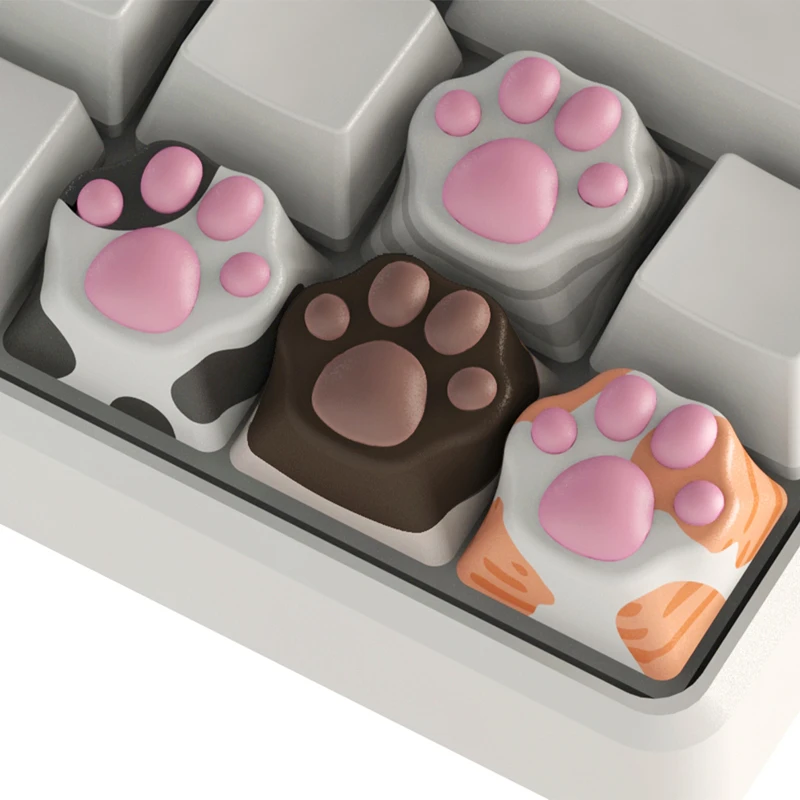 

Key cap mechanical keyboards keycap personality design,Q Meng Cute cat paw Modeling keycap Cherry MX axis ABS silicone keycaps