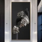 Черные украшения ручной работы серебряные украшения Холст Плакаты и принты черные руки Модель холст фотография