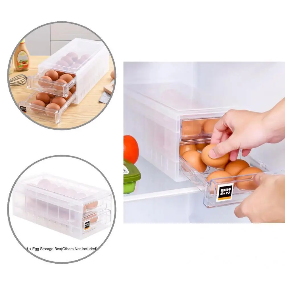 

Пластиковый поднос для яиц с закругленными краями, контейнер для хранения в холодильнике для кладовой