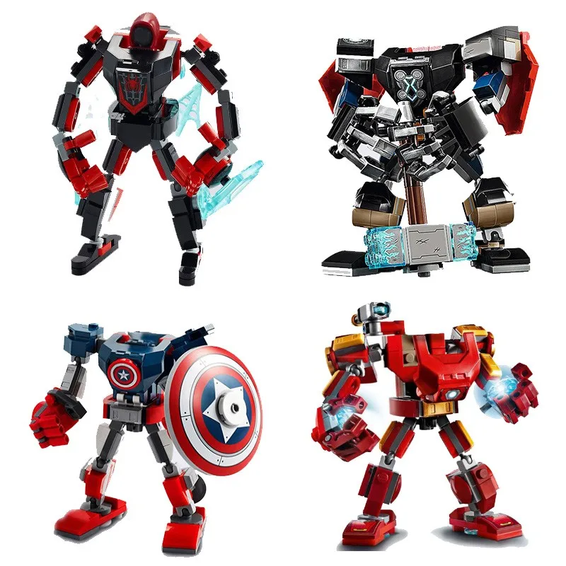 

2021 New War Super Iron Armor Robot Building Blocks Military Heroes Mecha Figures Weapon Bricks Toys Children Hero