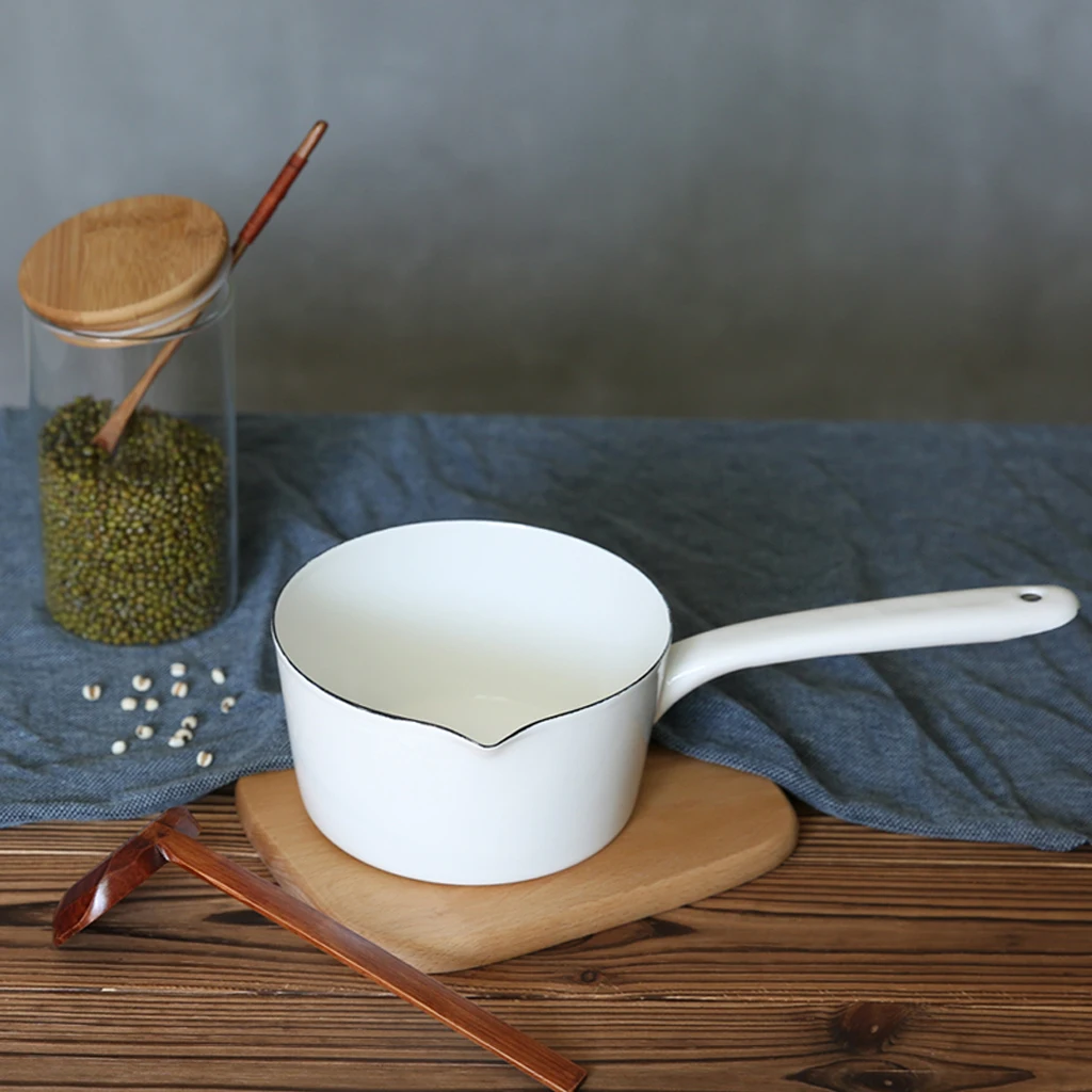 

15 см 1,2л антипригарная эмалированная кастрюля Milkpan кухонная посуда