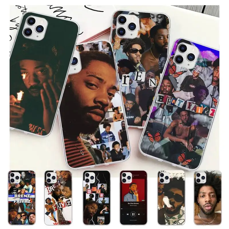 

Brent Faiyaz Singer Transparent Phone Cover For IPhone 12 11 Pro Max Xs X Xr 7 8 6 6s Plus 5 5s Se 2020 Clear Case