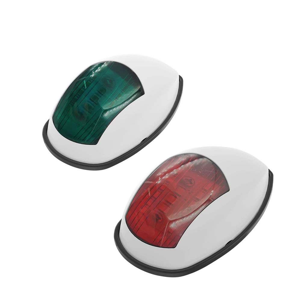 

12VDC LED One Pair Waterproof Marine Boat Yacht Navigation Lamp Plastic Green Starboard and Red Port Light