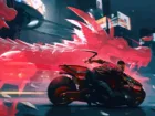 Картина по номерам на холсте набор для рисования киберпанк cyberpunk 2077 дракон погоня на мотоцикле - 2108 40X30