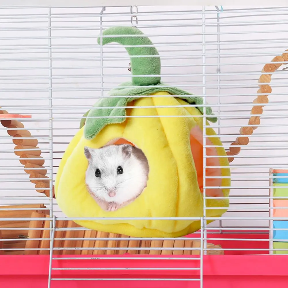 

Hamster Pumpkin House Small Pet House Soft Warm Nest Cute Pumpkin Shape Small Pet House Pet Supplies