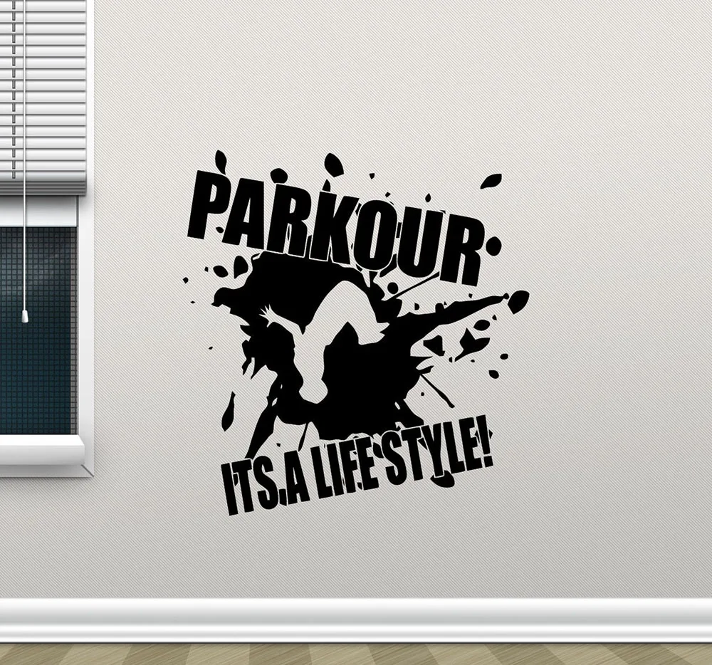 

Parkour Its a Lifestyle Vinyl Wall Decal Extreme Sport Stickers Gym Poster Bedroom Living Room Decor Art Mural Decals G774