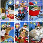 EverShine Алмазная мозаика кошка картина Стразы Алмазная картина полный квадрат животное вышивка крестом зимний Мозаичный набор домашний декор