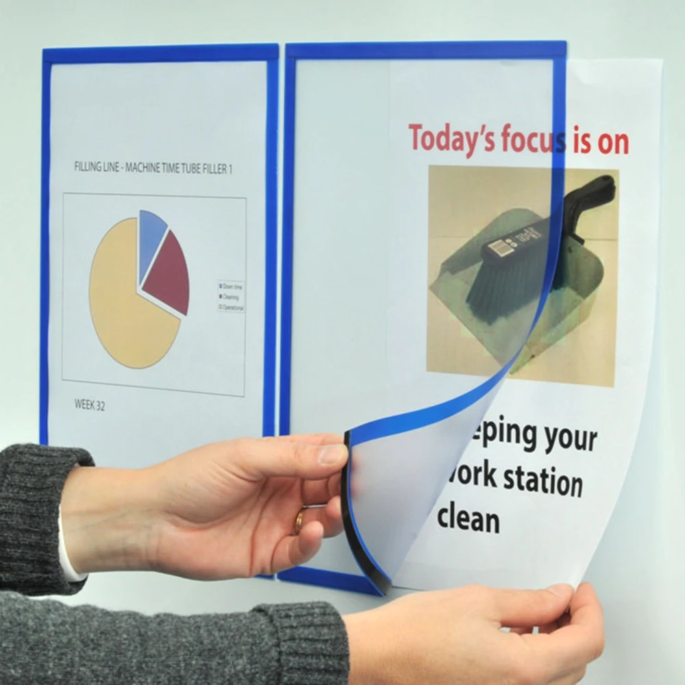 Магнитная рамка для документов Прозрачная ПВХ размером A4 фотографий и надписей